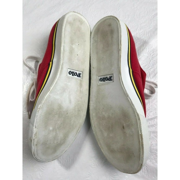 POLO RALPH LAUREN RED VINTAGE STADIUM SKI BEAR SNEAKERS 92 93 USA P 9- SIZE 9B main image 4